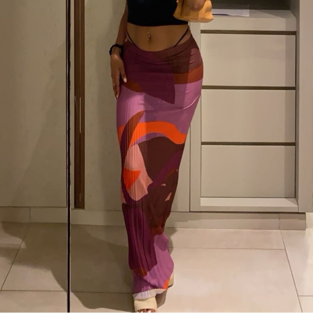 PLT Maxi Skirt Multi-Color
